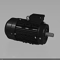 Heavy Duty Black Electric Motor With Terminal Box Metal Shaft And Heat Sink