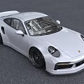 White Sports Car With Sleek Exterior Design Modern Front View And Black Alloy Wheels