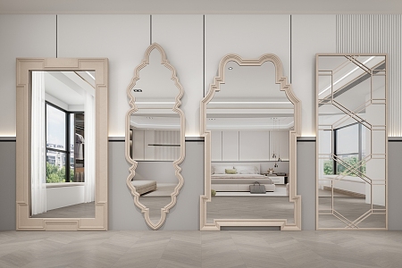 Modern full-length mirror 3d model