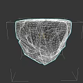 Micro Terrain 3D Model With Irregular Brown Shape And Smooth Green Top