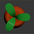 Fresh Red Round Fruit With Vibrant Green Leaves On Shiny Surface 3d model