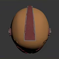 Golden Red Warrior Helmet With Silver Visor And Red Crest Design Details