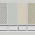 Decorative Wall Panels With Geometric Patterns Textured Surfaces And Base Trim For Interior Design