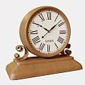 Decorative Wooden Mantel Clock with Roman Numerals London Brand Curved Base