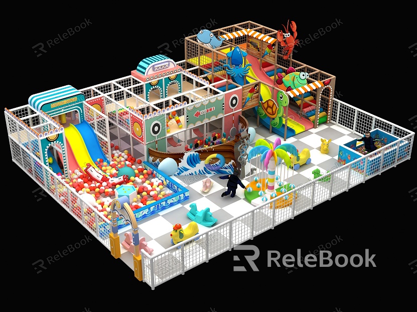 Naughty Castle 3D Model Kindergarten Mall model