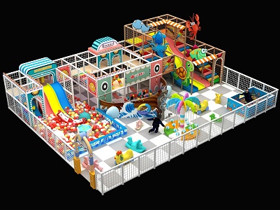 Naughty Castle 3D Model Kindergarten Mall 3d model