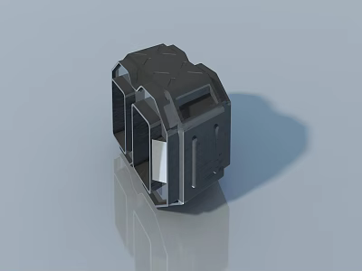 Black Metal Swing Door Hardware Component With Durable Modern Design 3d model