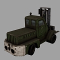 Low Mold Equipment Car Military Forklift Military Game Model 3d model