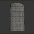 Stylish Plaid Pencil Skirt with Woven Texture for Women's Fashion Wardrobe