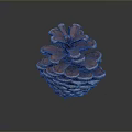 Close Up View Of Natural Pine Cone With Brown Scales And Textured Surface