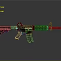 Modern Tactical Rifle With Black Finish And Detailed Military Structure Design