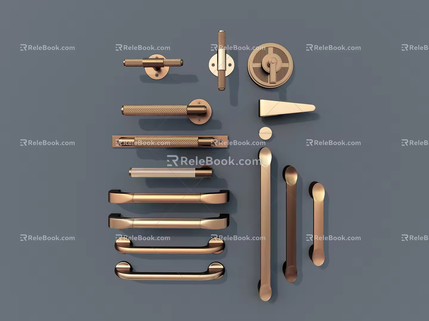Light Luxury Door Handle Hardware Handle Cabinet Handle 3d model