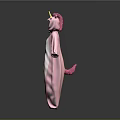 Pink And White Unicorn Onesie With Horn And Mane Decorations For Adults Or Kids Pajamas