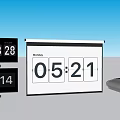 Essential Daily Electrical Appliances Digital Flip Clock And Projector With Time 3d model