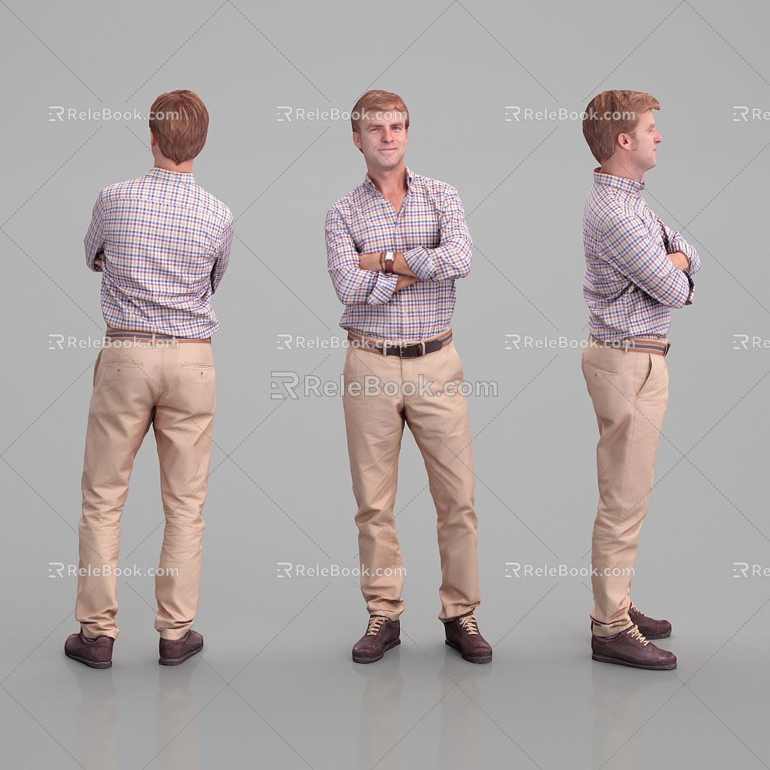 Modern man standing man model