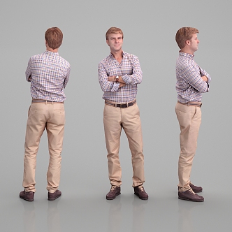 Modern man standing man 3d model