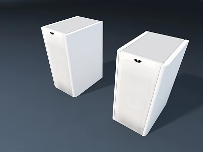 Modern White Refrigerator Freezer With Sleek Design And Efficient Storage 3d model