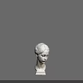 Intricate Female Bust Sculpture With Detailed Hairstyle And Refined Facial Features