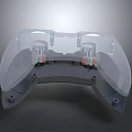 Transparent Game Controller Shell For PC Gaming With Durable Plastic And Internal Structure 3d model