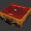 SUPER MEAT BOY BOX With Red Orange Design And Cartoon Character Art