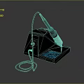 Professional Digital Soldering Iron Station With Temperature Control And Blue Sponge