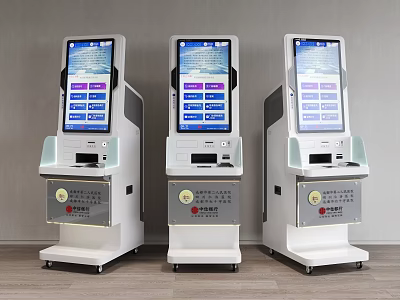 Hospital Outpatient Self Service Kiosks For Patient Check in And Registration 3d model