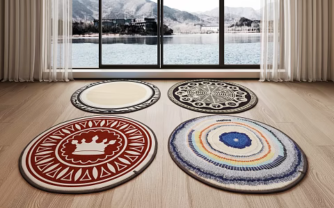 Modern Round Carpet 3d model