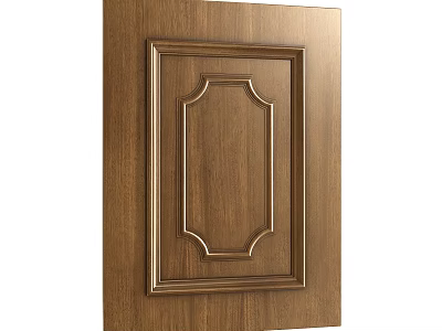 Elegant Classic Wooden Cabinet Door With Intricate Carved Panel Design 3d model