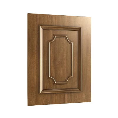 Elegant Classic Wooden Cabinet Door With Intricate Carved Panel Design 3d model