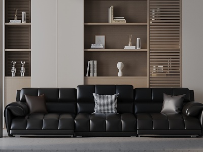 Modern three-seat sofa 3d model