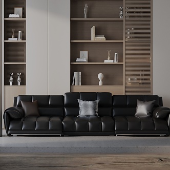 Modern three-seat sofa 3d model