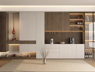 Modern Household Shoe Cabinet Wine Cabinet Integrated Cabinet Sideboard Cabinet Entrance Cabinet Decorative Cabinet 3d model