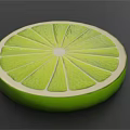 Fresh Green Lime Slice With Juicy Segments And Vibrant Citrus Texture