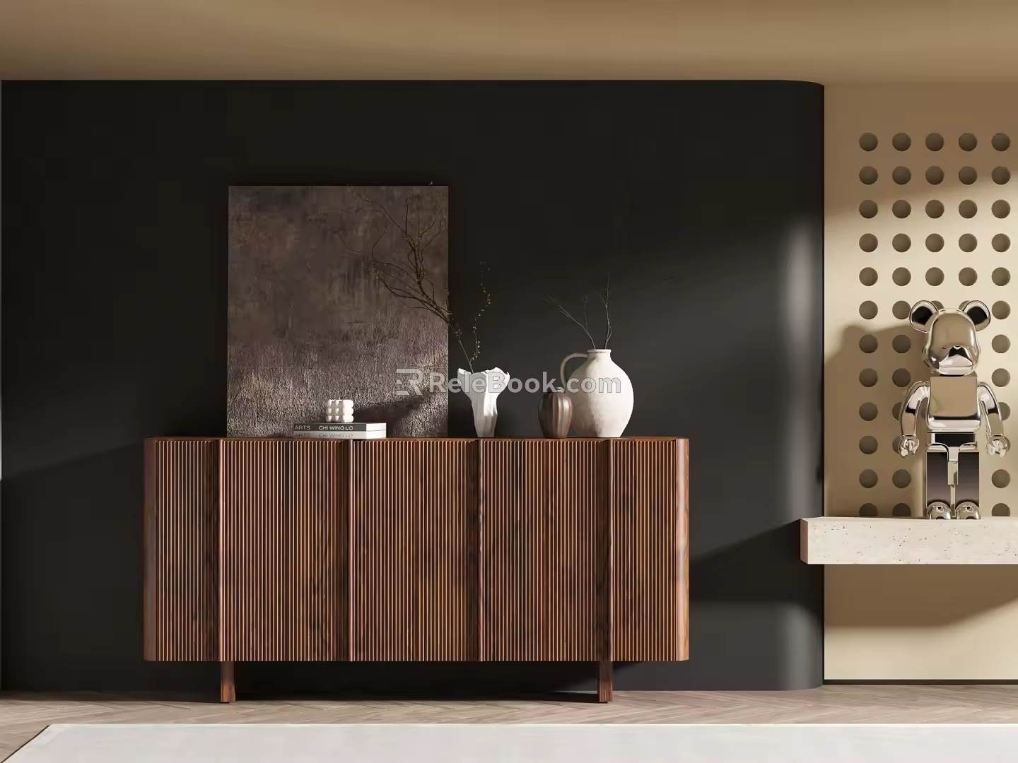 Style Decorative Cabinet 3d model