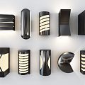 Modern wall lamp combination 3d model