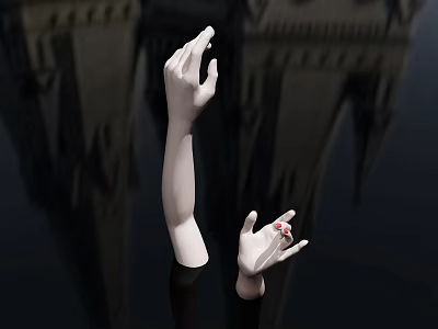 Realistic Human Hand Models With Detailed Fingers And Natural Poses 3d model