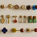 Modern medieval handle cabinet door handle metal handle dopamine round handle 3d model