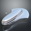 Sleek Modern Silver Decorative Object With Smooth Curved Surface And Reflective Finish 3d model