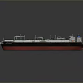 Detailed Oil Tanker Model With Green Deck White Hull And Red Bottom