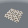 Decorative Concrete Paving Components With Geometric Diamond Pattern And Pebble Inlays