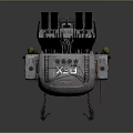 IX-19 Mechanical Character With Multiple Black Wheels Cables And Metal Spring Legs Structure
