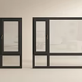 Modern Black Frame Casement Windows With Clear Glass And Home Interior View