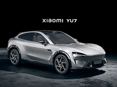 Xiaomi YU7 Modern Car With Sleek Silver Exterior And Streamlined Sporty Design Features 3d model