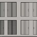 Modern Sliding Doors With Grid Patterns And Various Panel Designs For Home 3d model