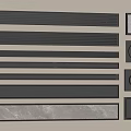 Modern Bathroom Accessories With Black Drain Covers And Marble Strip Designs