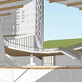 Science City University Courtyard Perspective 3d model