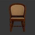 Leisure Chair with Wooden Frame and Light Brown Padded Backrest and Seat