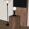 Table lamp table lamp side 3d model