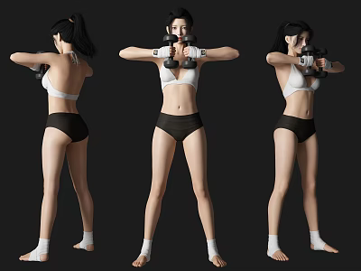 modern temperament beautiful figure 3d model