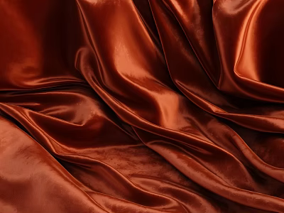 Luxurious Brown Satin Fabric With Smooth Flowing Textures 3d model